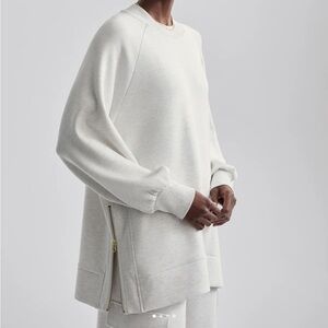 Varley Nicole Boyfriend Sweat, Size Small, Color Ivory Marl